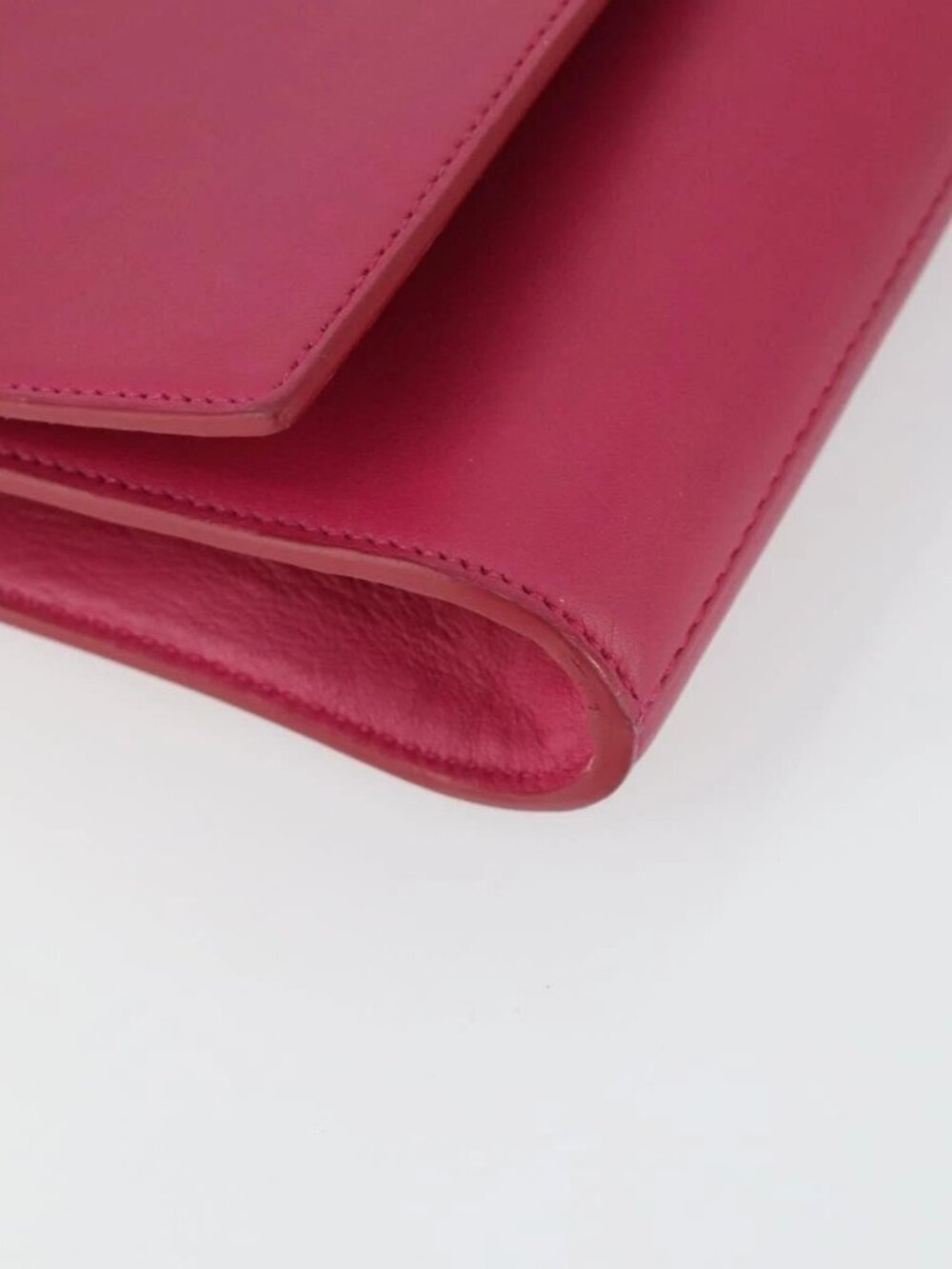 SAINT LAURENT Clutch Bag Leather Pink Gold 311213 Auth 169070V - Picture 3 of 16